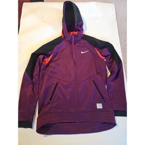 Nike Jacket Large Purple Hyper Elite Therma-Fit Athletic Zip Up Hooded Active